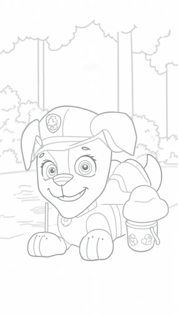 paw patrol rocky coloring page